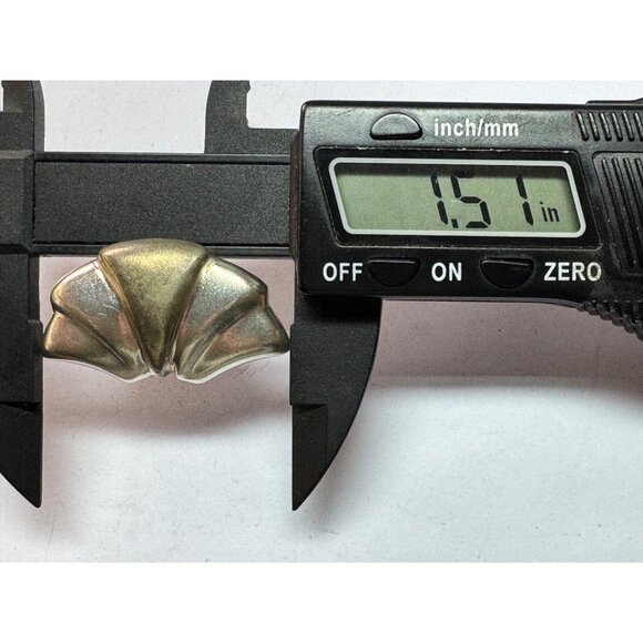 Vintage Estate Sterling Silver 830 Clip-On Fan Earrings, 18.9g, 1.5" Wide - Picture 7 of 8